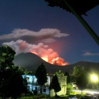 Lokon Volcano Erupts,